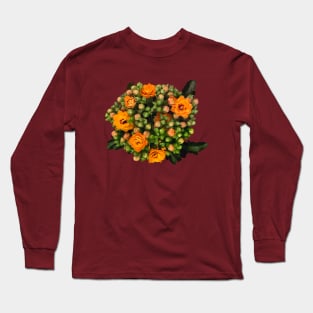 Kalanchoe on dark grey background Long Sleeve T-Shirt